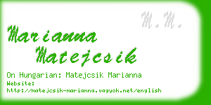 marianna matejcsik business card